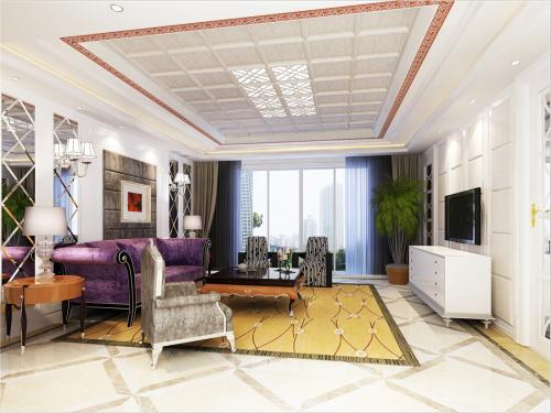 歐式造型集成吊頂-簡歐式鋁扣板吊頂效果圖好看嗎