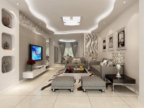 客廳用鋁扣板吊頂效果圖-客廳裝鋁扣板吊頂好看嗎