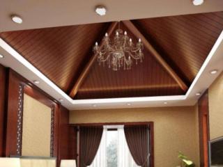 鋁扣板大廳新中式吊頂效果圖-帶鋁扣板一級吊頂效果圖來參賽